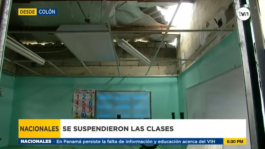 Daños por fuertes vientos en Colón