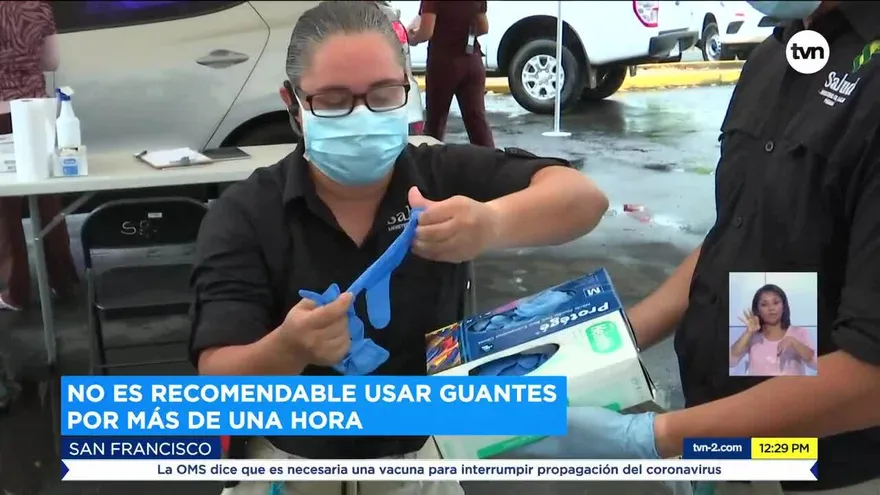 Autoridades explican el uso correcto de los guantes