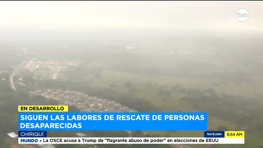 Continúan labores de búsqueda de desaparecidos en Chiriquí