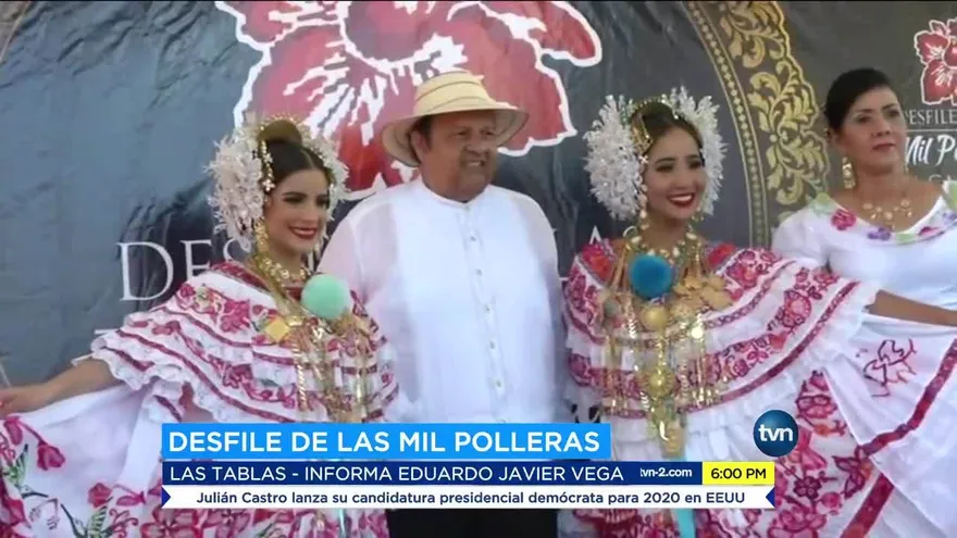 Se rinde homenaje al traje típico panameño en el Desfile de las Mil Polleras