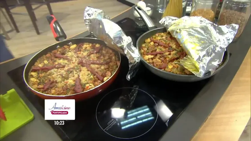 Paella panameña mixta