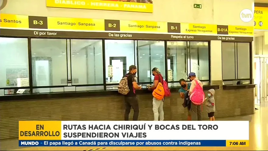 Varias rutas transporte han suspendido operaciones debido a los bloqueos