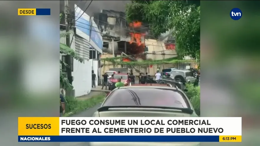 Bomberos se refieren a incendio de local en vía Transístmica