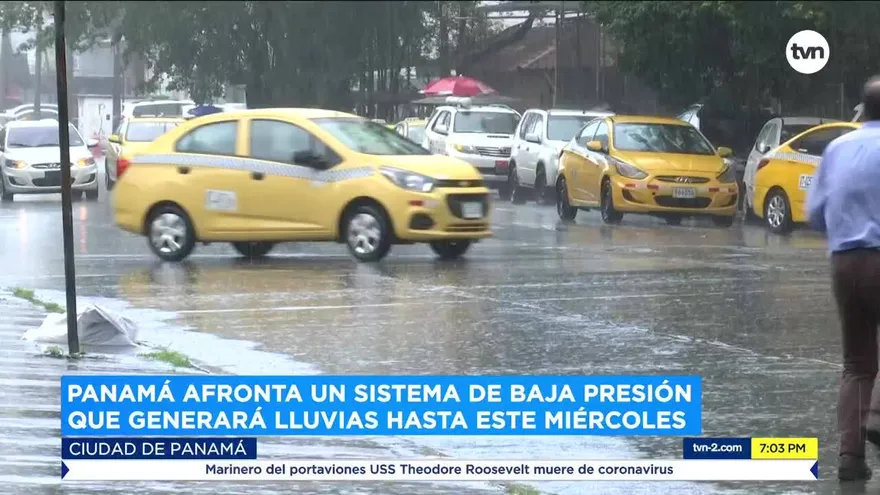 Panamá afronta un sistema de baja presión que generará lluvias hasta este miércoles