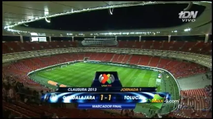 Liga MX: Gualajara 1-1 Toluca