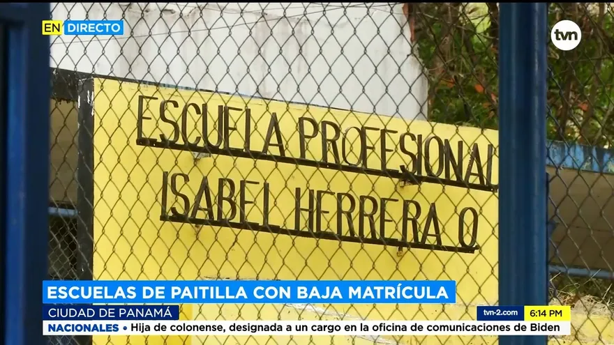 Baja matrícula en escuelas públicas de Paitilla