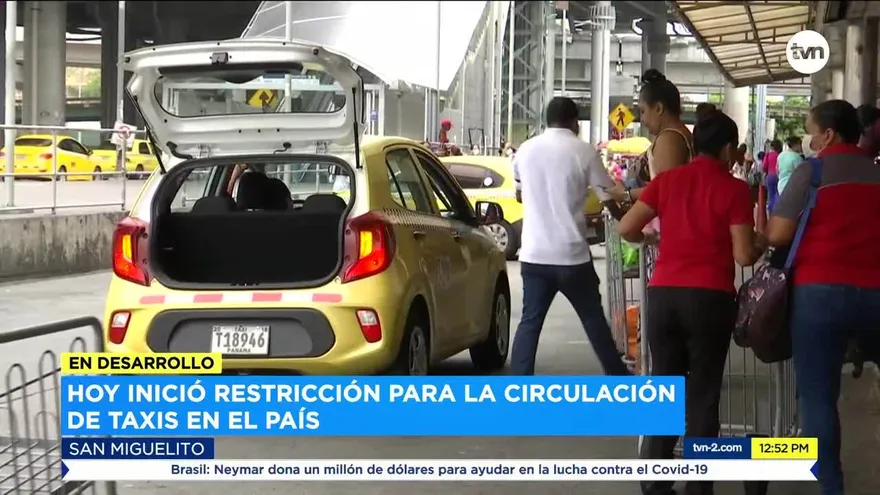 Empieza a regir medida para circulación de taxis en la cuarentena absoluta