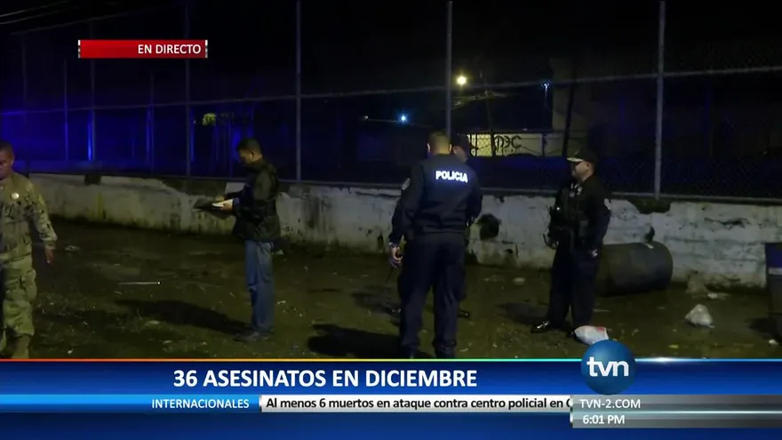 36 homicidios se han registrado en diciembre de 2017