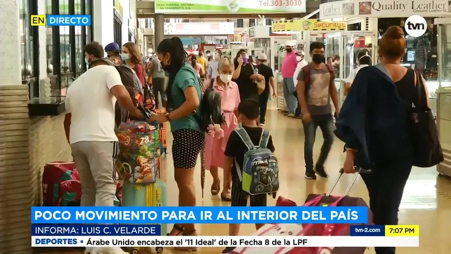 Pocos viajeros al interior del país