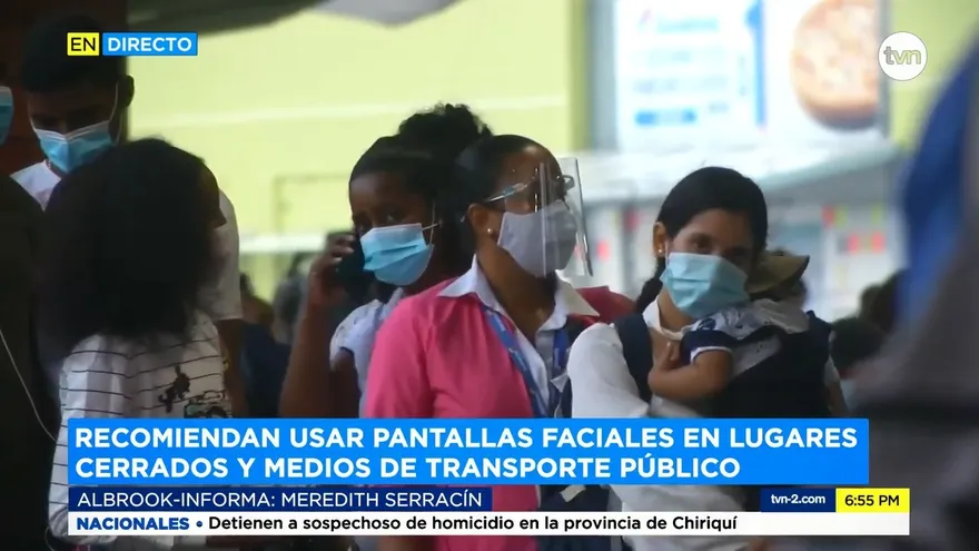 Recomiendan uso de pantallas faciales en el transporte público