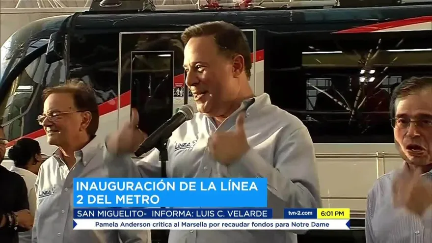 Presidente Varela inaugura la Línea 2 del Metro de Panamá