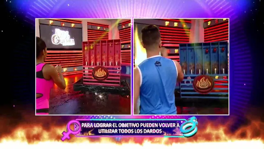 ¡DARDOS FLAMANTES! Así fue el juego que combinó fuego con tortazos, diversión y competencia