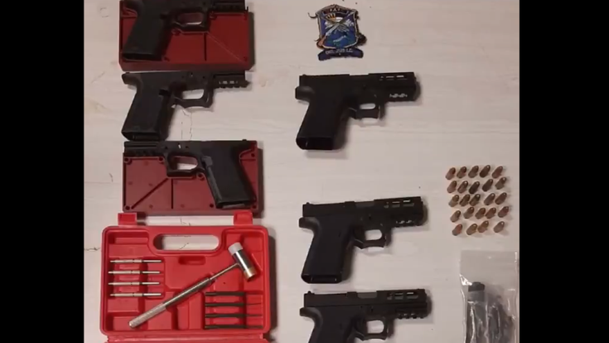 Armas de fuego decomisadas.