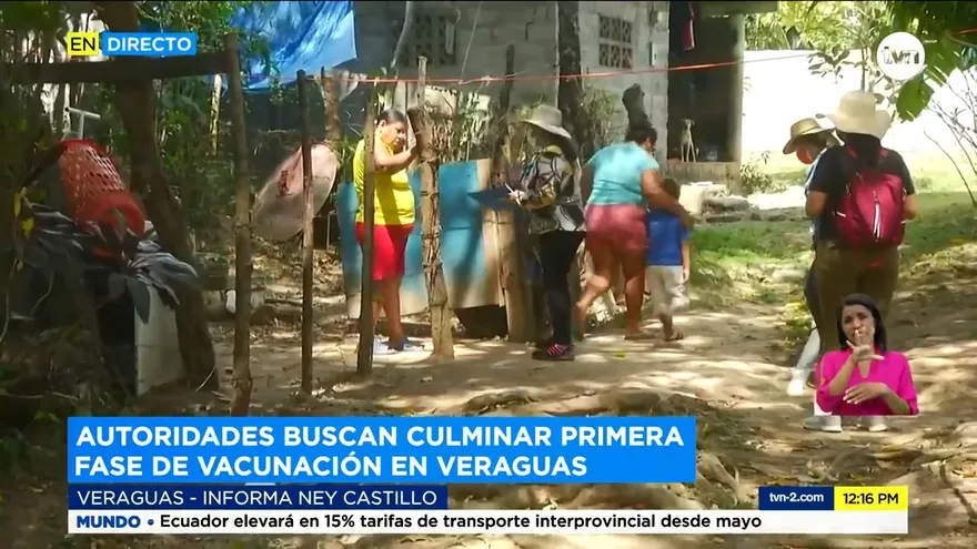 Autoridades buscan culminar primera fase de vacunación en Veraguas