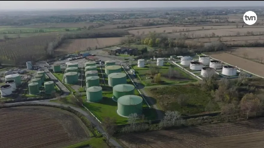 Planta procedora de bioetanol.