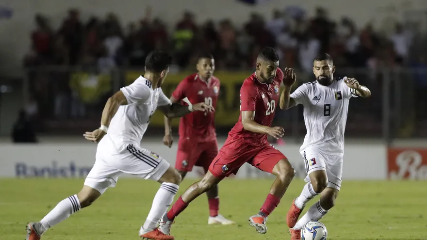 Aníbal Godoy (20) durante el partido amistoso entre Panamá y Venezuela