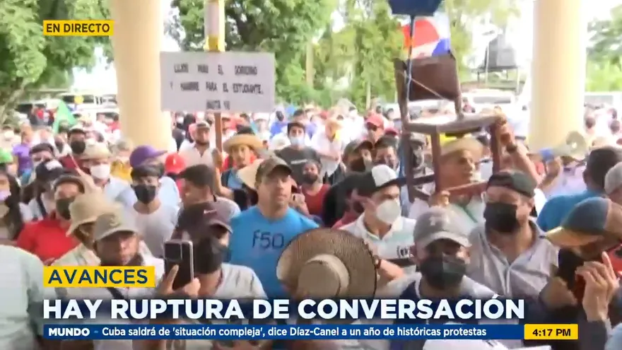 Protestas anuncian ruptura conversación con el gobierno