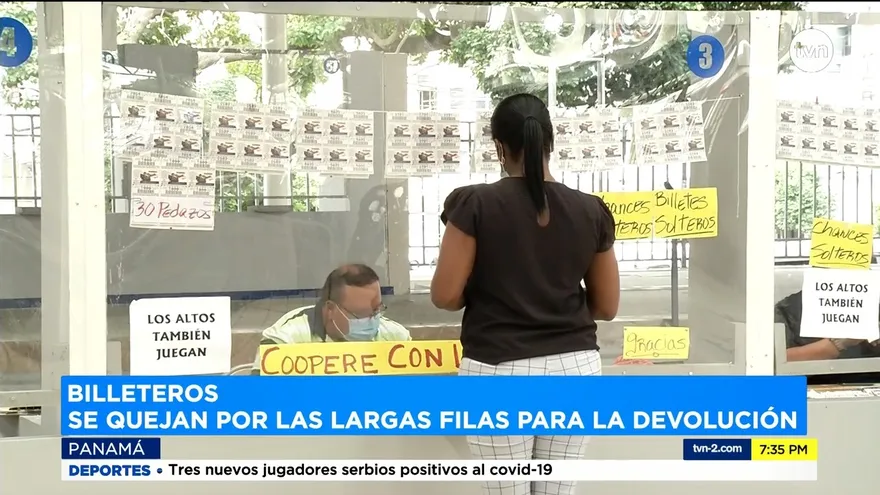 Aglomeración en la Lotería para hacer la devolución de los billetes