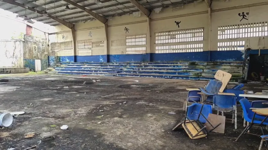 Gimnasio de la escuela Manuel Urbano Ayarza, en la provincia de Colón.