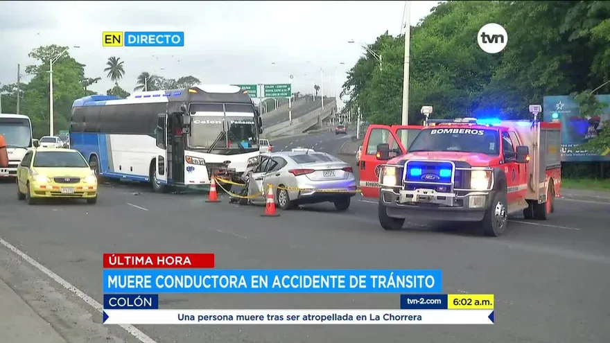 Muere conductora en accidente de tránsito en Colón