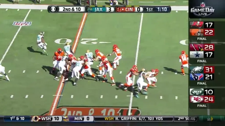 Resumen / Jacksonville Jaguars 23 - 33 Cincinnati Bengals