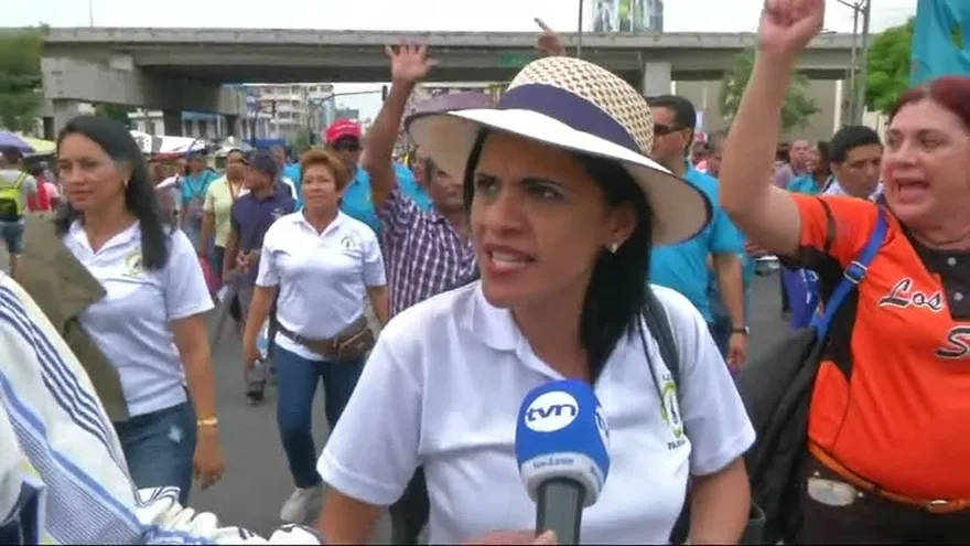 Unos 12 gremios docentes marcharon hacia la presidencia