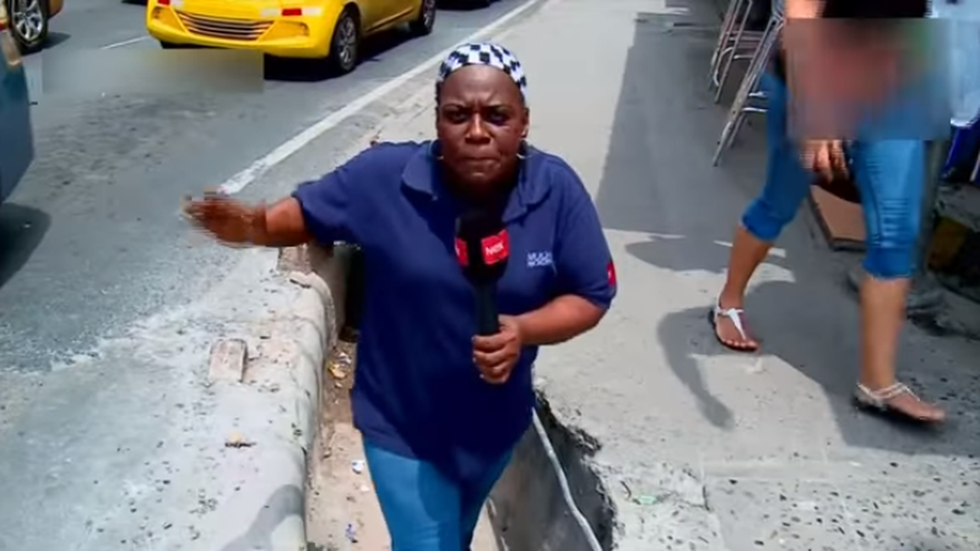 Nilka Denis indigna por hueco en la peatonal