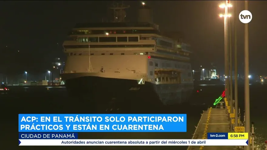 Elogian a Panamá tras permitir el paso de dos cruceros por el Canal con afectados por COVID-19