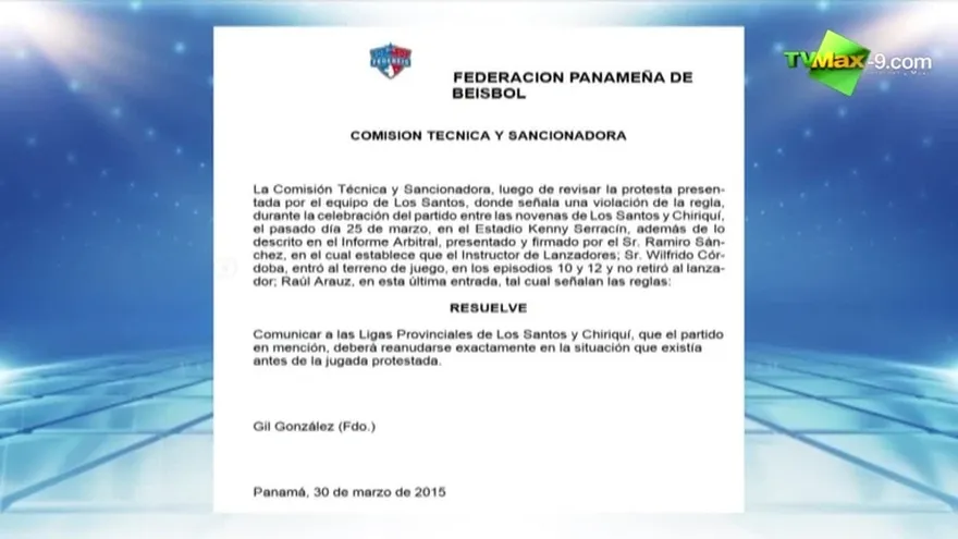 Fallo a favor de Los Santos, modifica la tabla