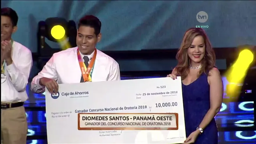 Diomedes Santos de Panamá Oeste es el ganador de Oratoria 2018