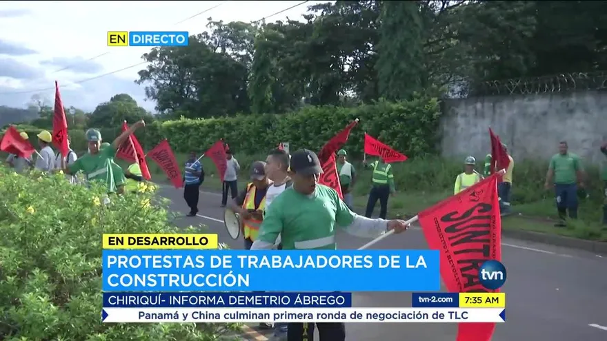 Suntracs protagoniza cierre de calles en Chiriquí