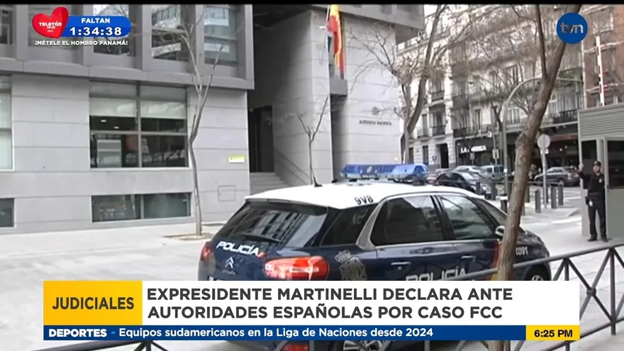 Expresidente Martinelli rinde declaración ante Audiencia Nacional Española