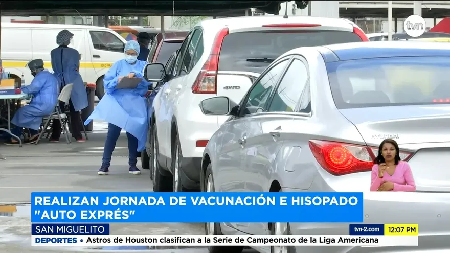 Autoridades realizan jornada de hisopado auto exprés