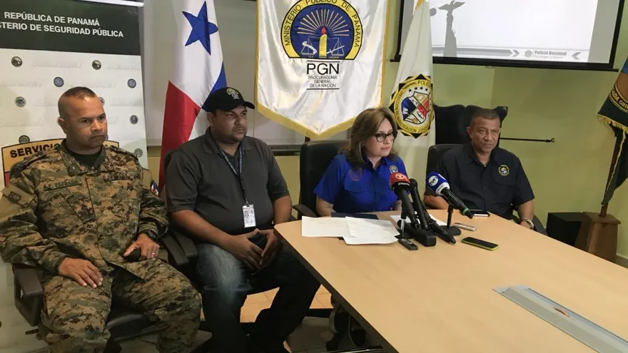 Las autoridades en  el momento  en el  que hicieron el anuncio deladesarticulación de la organización criminal.