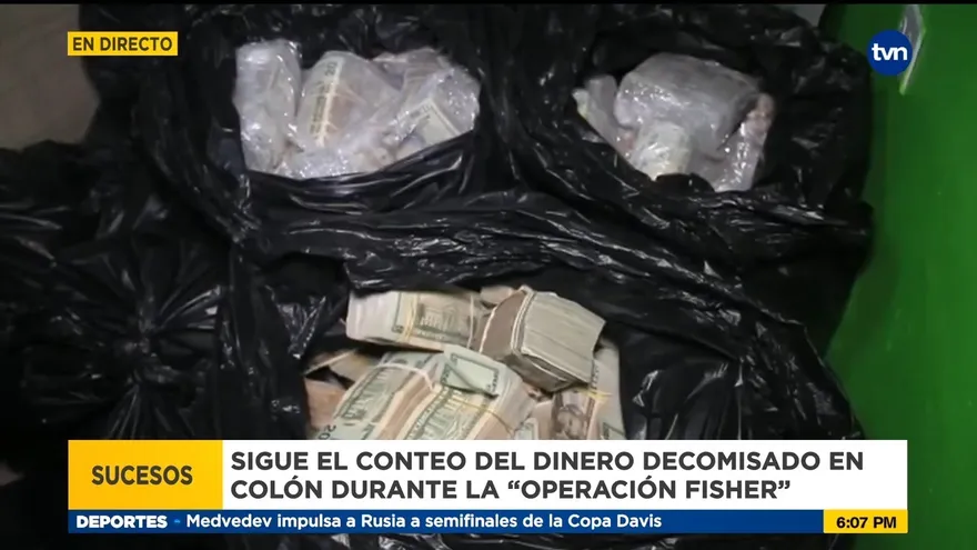Continúa conteo de dinero incautado tras operación "Fisher" en una casa en Colón