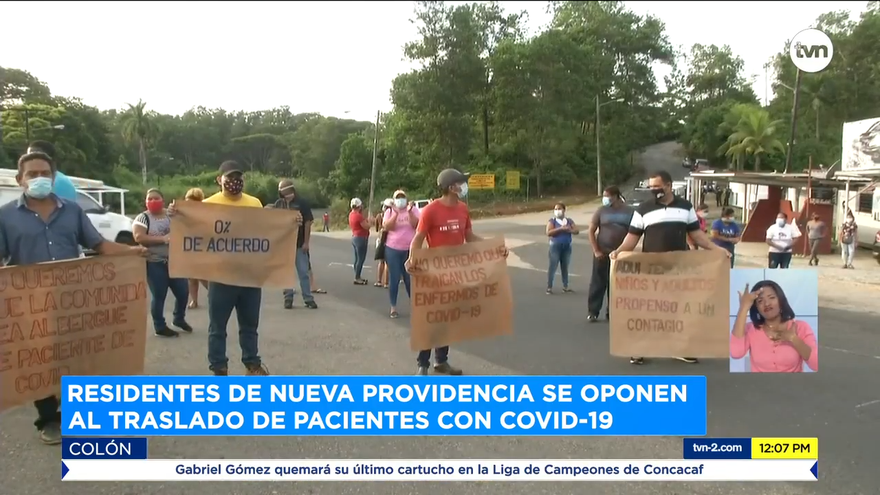 Moradores de Nueva Providencia realizan protesta