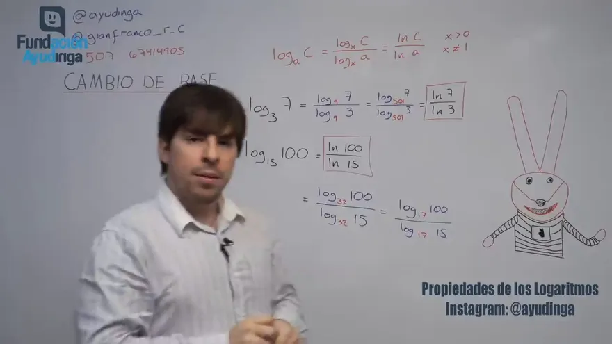 Ayudinga Matemáticas 7° - Propiedades de los Logaritmos - Cambio de Base 18 de mayo de 2020