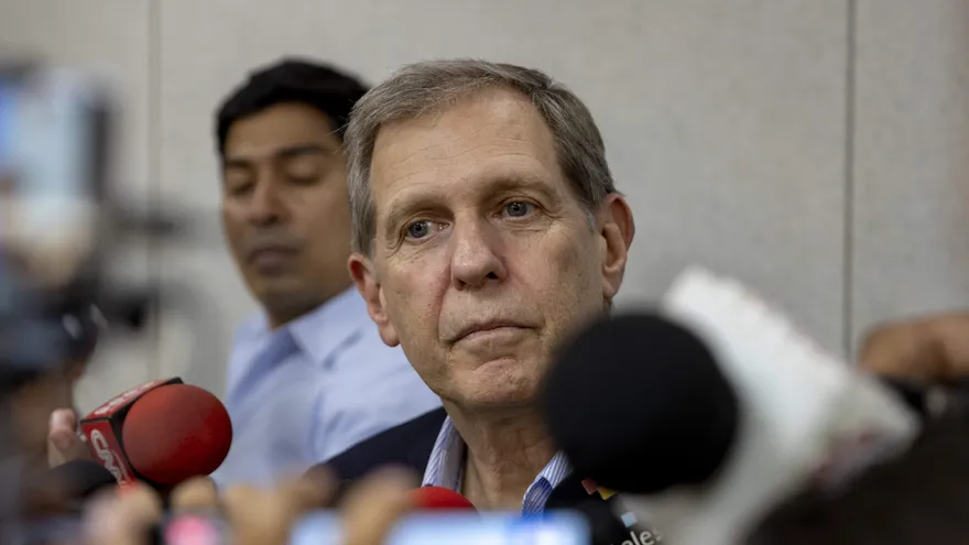 El coordinador de la misión en Nicaragua para América Central de ACNUDH, Guillermo Fernández Maldonado, habla en una conferencia de prensa el 31 de agosto de 2018, en Managua (Nicaragua)