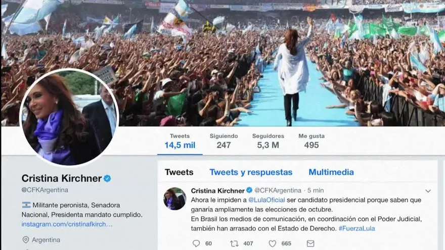 Kirchner expresa apoyo a Lula tras invalidación de candidatura