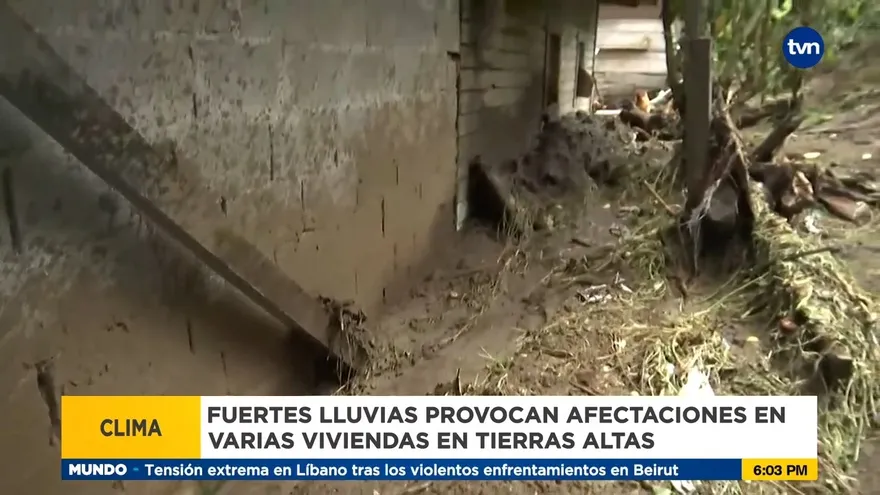 Las lluvias causan afectaciones en Tierras Altas