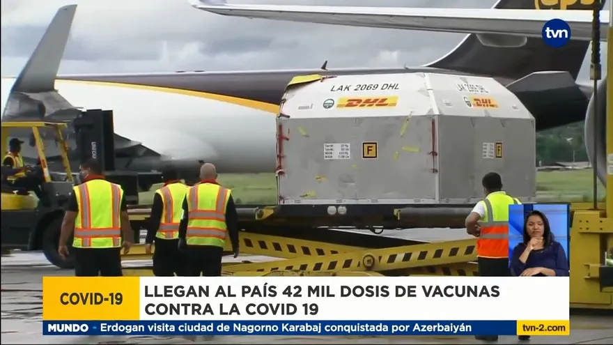 Más de 42,000 vacunas de Pfizer llegan a Panamá