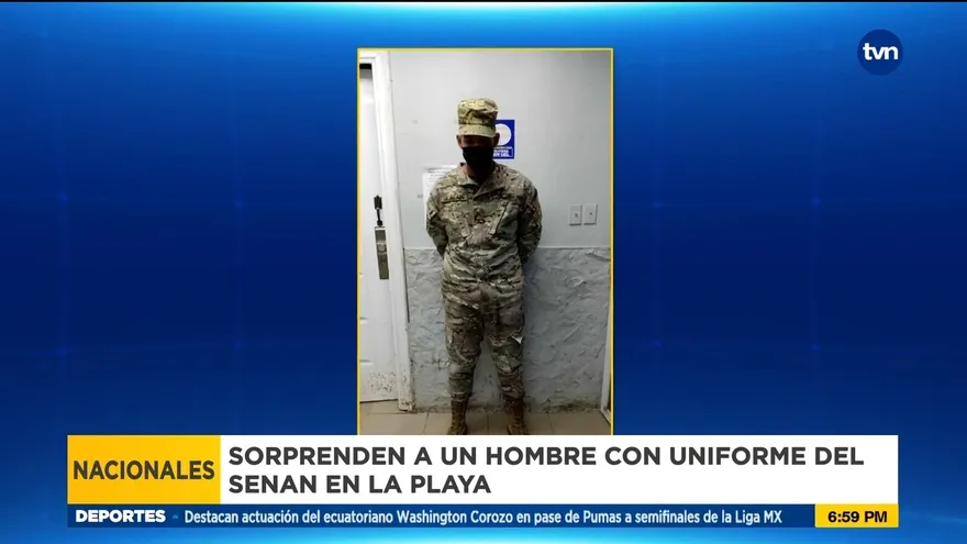 Sorprenden a un hombre con uniforme del Senan