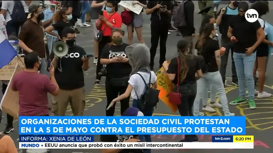 Organizaciones protestan contra el Presupuesto del Estado