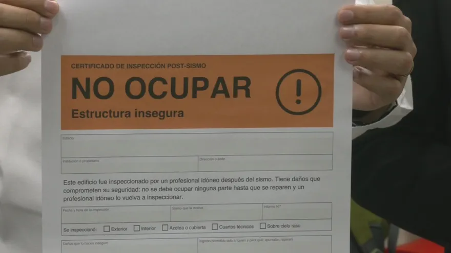 Establecen formulario único para evaluar edificios tras el terremoto