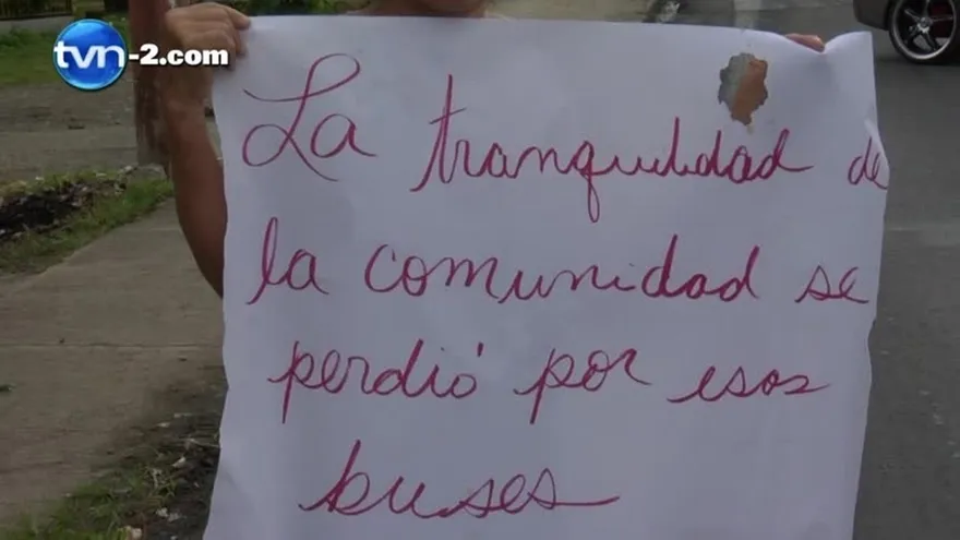 Protestan en Belén de Tocumen contra los diablos rojos