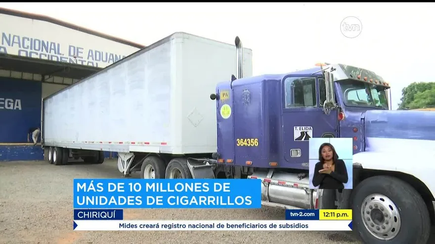 Decomisan cargamento de cigarrillos de contrabando en Chiriquí