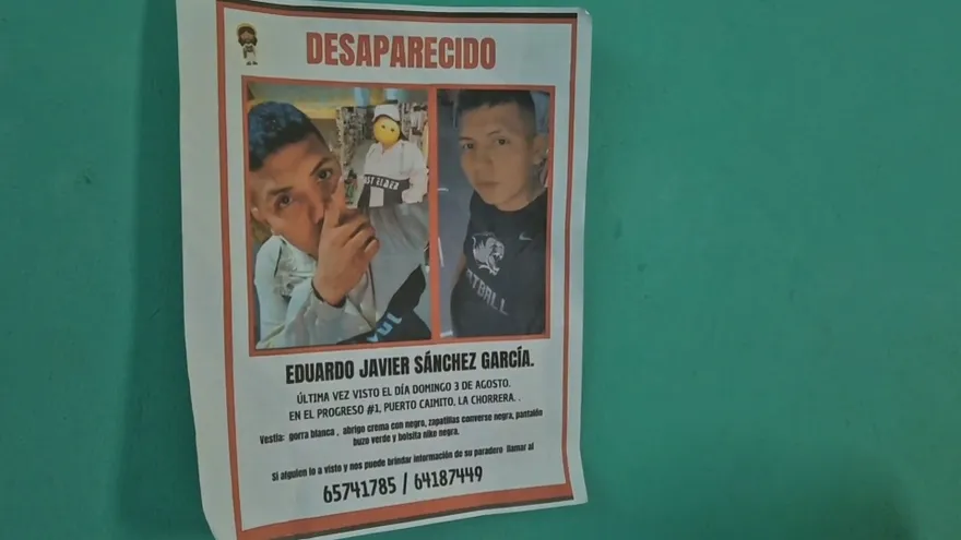 Piden reforzar búsqueda en Puerto Caimito por joven desaparecido desde agosto.