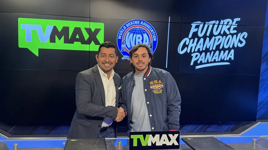 Salvador Saldaña (TVMAX) y Alfredo Mendoza (Fedelatin)