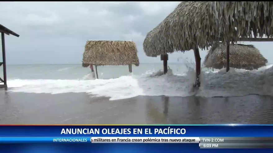 Emiten alerta por fuerte marejada en costas del Pacífico panameño