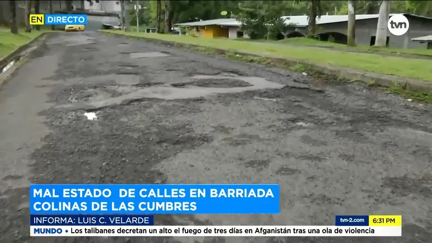Mal estado de las calles en barrida de Las Cumbres
